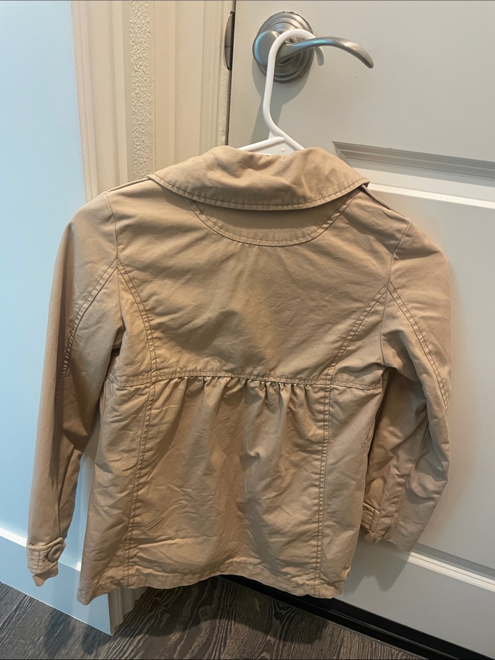GAP Kids Khaki Trench Jacket with Navy Label - Picture 3 of 3
